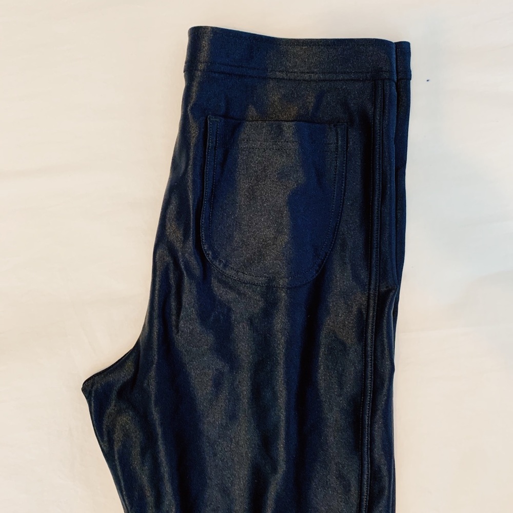 Shiny black disco pants